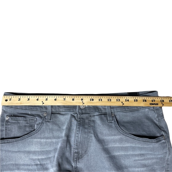 Seven 7 For All Mankind Gray Straight Leg Jean's Mens Size 34 (Measures 35x28.5) - Picture 4 of 6